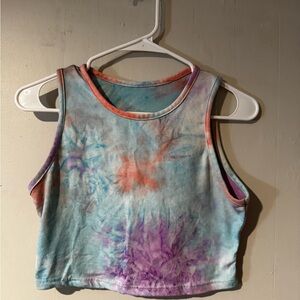 Tie-Dye Cropped Tank Top